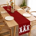 thumbnail image 3 of Easter Bunny Table Runner - 72 Inch Long, Kitchen Dining Table Runner Dresser Scarves, Cute Rabbit Family Vintage Red Abstract Farmhouse Decor for Coffee Tables Wedding Party Banquet, 3 of 8