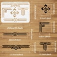 thumbnail image 3 of 1Pc Geometric Border Reusable Painting Stencil Drawing Template for Wood Wall Art Painting 11.7x8.3inch, 3 of 9
