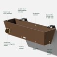 thumbnail image 3 of Brooklyn Rectangular Window Box Wall/Railing Planter, 9-Inch Height by 10-Inch Width by 36-Inch Length, Espresso (WBRLV36E), 3 of 8