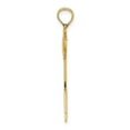 thumbnail image 2 of 14K Yellow Gold Textured Polished Finish Bird with Long Tail Charm Pendant, 2 of 3