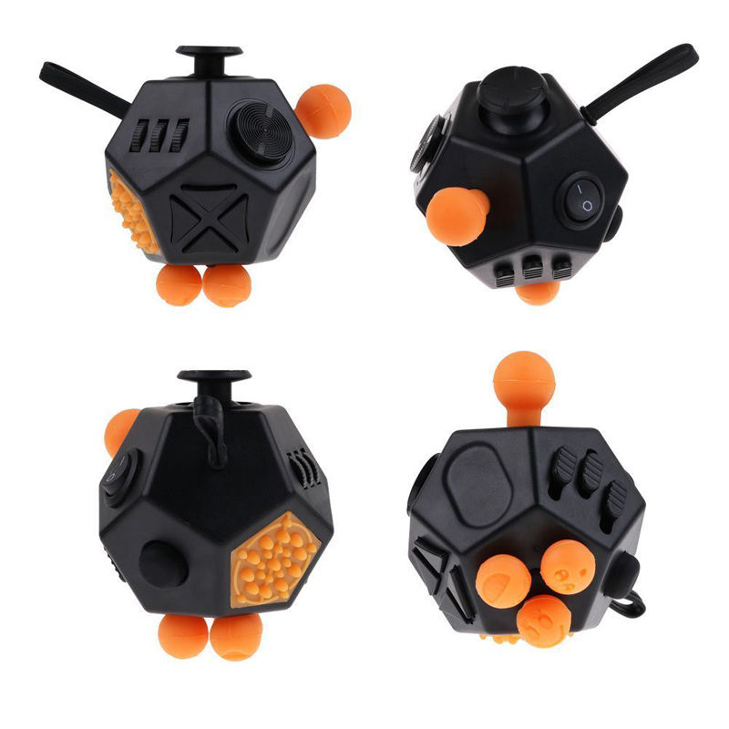 ital 12 Side Sided Fidget Cube Desk Toy Stress Anxiety Relief Focus Puzzle Adult Kid Walmart Com Walmart Com