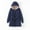 Navy, variant on AOOCHASLIY Black and Friday Women Coat Christmas Gift Women's Fashion Long Sleeve Solid Hooded Pocket Long Cotton Coat