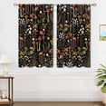 thumbnail image 4 of Retro Mushroom Small Kitchen Curtains Rustic Botanical Window Treatment Plant Herb Vintage Cafe Short Curtains for Bathroom Dining Laundry Room Flower Floral Tier Treatment Drapes 27.5x39 inch, 4 of 6