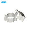 thumbnail image 3 of Uxcell 30 Pack 9-11mm Double Ear Hose Clamp, 304 Stainless Steel O Clip Crimp Rings, 3 of 7