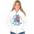 thumbnail image 4 of United Smurf Americana Varsity Unisex Plus Size Zip Hoodie Brisco Brands 2X, 4 of 5