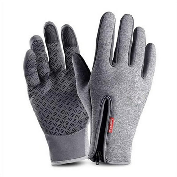 Outdoor Winter Touchscreen Warm Gloves, Water Resistant Windproof Anti-Slip Sports Gloves for Cycling Driving Running Hiking Climbing Skiing Sports, Adjustable Size for Men&Women 1 pair