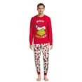 Dr. Seuss Grinch Men's Matching Family Pajamas Set, 2Piece, Sizes S3X