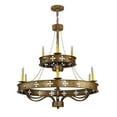 thumbnail image 4 of Meyda Tiffany 137956 Byzantine 9 Light 38" Wide Taper Candle Style Chandelier - Gold, 4 of 4