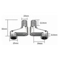 thumbnail image 4 of 2 Pack Bathtub Faucet Adapter, Adjustable Swing Arm, 25mm, 20mm, Shower Faucet, Bathroom Faucet, Solid Brass Mixer, 4 of 5