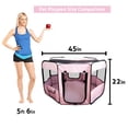 thumbnail image 3 of ToysOpoly Portable Pet Playpen Puppy Kennel, Small and Medium Size Dogs and Cats, Pink, 3 of 10