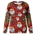 thumbnail image 6 of Up to 65 off!Lolmot Plus Size Merry Christmas Sweatshirts for Women Ugly Christmas Sweater Fleece Lined Graphic Shirts Funny 3D Print Oversized Crewneck Pullover Tops, 6 of 7