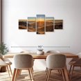 thumbnail image 3 of Elephant Stock Haleakala Volcano Golden Sunrise Wall Art - Horizontal Multi Panel Canvas - Living Room Wall Decor - Nature Multi Panel - Brown And Blue Decor - 68" x 30", 3 of 8