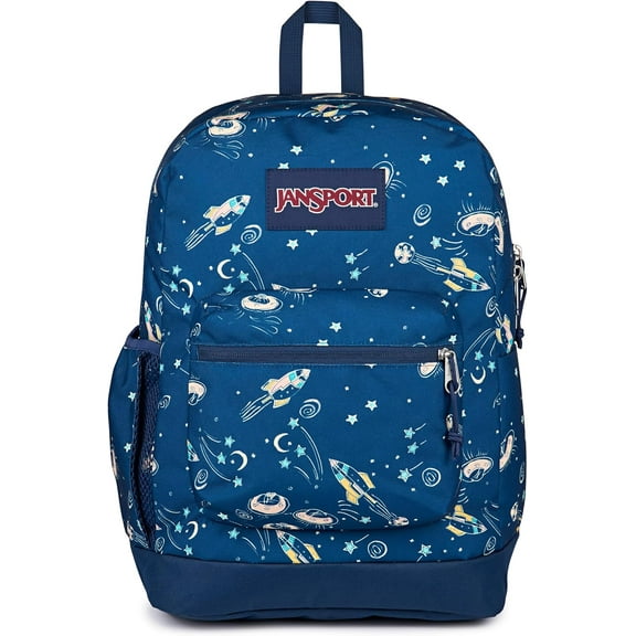 JanSport Cross Town Plus Backpack - Large Main Compartment, Side Water Bottle Pocket, 15-Inch Padded Laptop Sleeve - Vortex Voyage