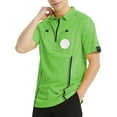 thumbnail image 7 of Toptie Men\'s Soccer Referee Jersey Officials Pro Short Sleeve Referee Shirts-Green-L, 7 of 7
