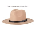 thumbnail image 4 of Qarigey Sombrero de ala ancha de fieltro, gorro Vintage para mujer, gorro cálido de invierno, accesorios de ropa de viaje para fiestas Sombreros caqui, 4 of 8