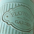 thumbnail image 3 of VANCORE Shabby Farmhouse Vase - Chic Metal Jug Flower Vase Pitcher Flower Holder French Bucket with Handle - Green, 3 of 6