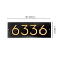 thumbnail image 4 of Floating Modern 4" Number Horizontal Address Plaque (4 characters) - Black/Gold, 4 of 5