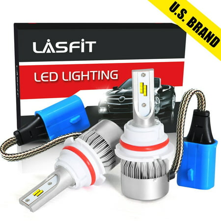 LASFIT LED Headlight Bulbs Conversion Kit - 9007 HB5 Hi/Lo Dual Beam, 72w 7600lm 6K Cool White LED Headlights Replacement All-in-One Conversion