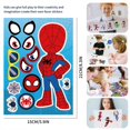 thumbnail image 3 of Super Hero Inspired Make-a-face Stickers,Spidey Make You Own Stickers DIY Cartoon Stickers for Party Decoration Party Supplies Laptop Luggage Notebook Stickers(24 PCS), 3 of 4