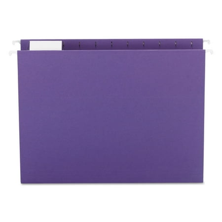 Smead Hanging File Folder with Tab, 1/5-Cut Adjustable Tab, Letter Size, Purple, 25 per Box (64072)