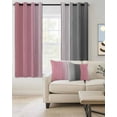 thumbnail image 2 of Gray Pink Gradient Blackout Curtains 72 Inches Length, Ombre Farmhouse Rustic Wood Window Treatment Thermal Insulated Drapes for Bedroom Living Room 2 Panels 104x72 Inches, 2 of 8