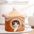 thumbnail image 4 of Casa para gatos con helado, cama para gatos con suficiente espacio interior para cachorros y gatitos, extra suave, lavable y antideslizante., 4 of 6
