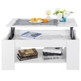 thumbnail image 5 of SuperDeal 38.6" Lift Top Coffee Table W/Extra Shift Rectangular MDF & Iron, White, 5 of 9
