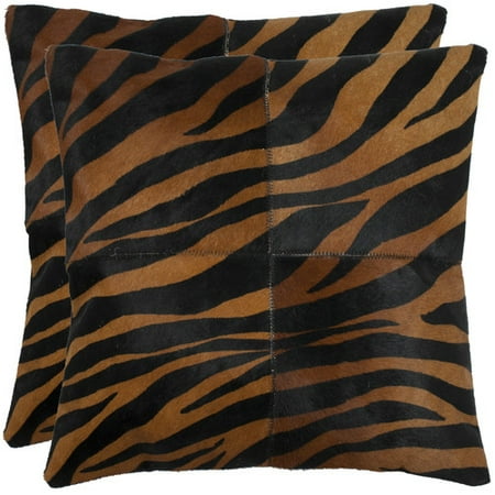 Safavieh Raquel Leather Throw Pillow (Set of 2)