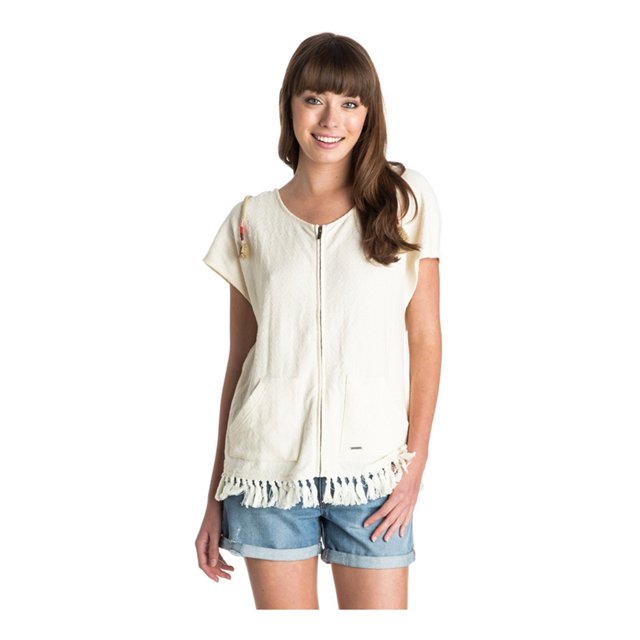 Roxy Paquito Poncho Sudadera con Capucha para Mujer, Blanco Roto, Mediano Roxy Sudadera