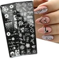 thumbnail image 4 of opvise Nail Stamping Plates Human Face Design Multiple Pictures Solid Manicure Art Stainless Steel Printing Plate for Girl, 4 of 8