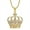Gold color, variant on High Quality Golden Color Clear Cubic Zirconia Hip Hop Bling KING Crown 14K Yellow Gold Pendant Necklace Jewelry