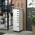 thumbnail image 5 of Jela Euro Solid Wood 6+2 Drawer Narrow Roll Cart in White, 5 of 7