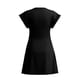 thumbnail image 5 of 2025 Vestido ajustado plisado liso para mujer: cuello en V, manga corta, largo mini con diseño acanalado sin costuras., 5 of 5