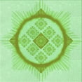thumbnail image 1 of Ahgly Company Machine Washable Indoor Square Transitional Green Area Rugs, 8' Square, 1 of 7