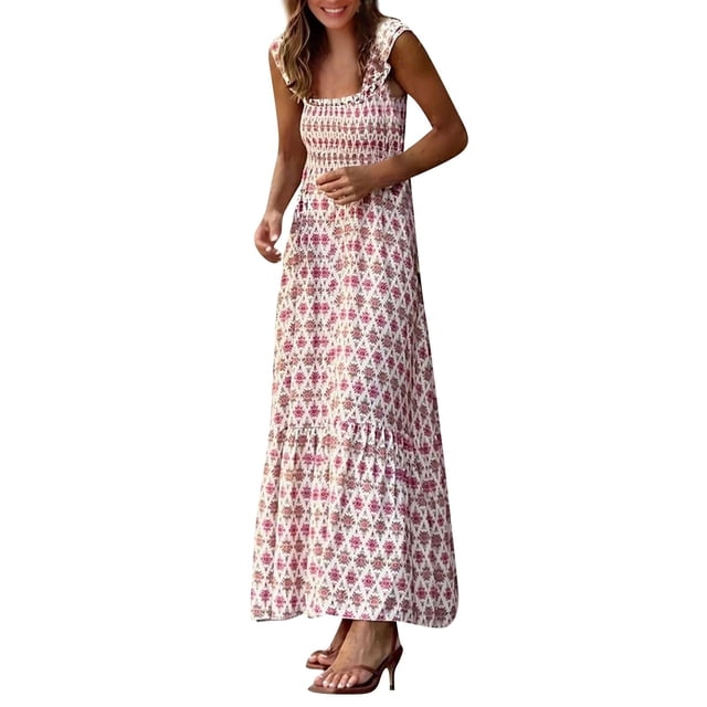 Vestido UOFOCO con diseños pintados de colores para mujer