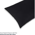 thumbnail image 3 of BLC Black Pillowcases Pack Of 2 Standard Size 1800 Thread Count Brushed Microfiber Ultra Soft Easy Care Envelope Closure Pillow Covers, 3 of 6