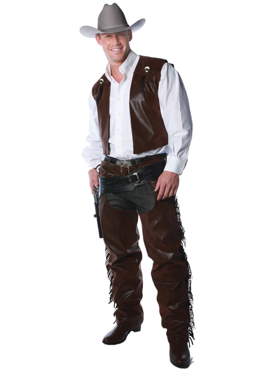 CL259 Fever Ride 'Em High Cowboy Western Waistcoat Scarf Chaps Fancy Costume 