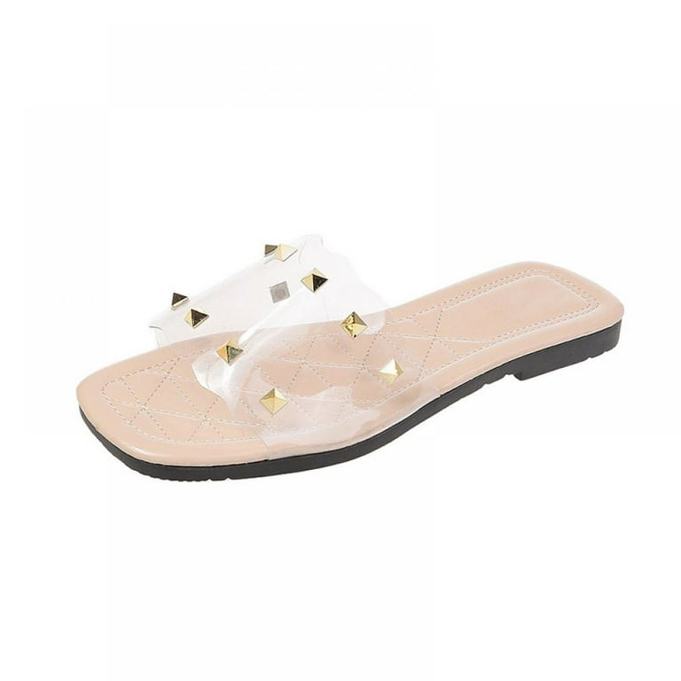 Clear footbed sandals best sale
