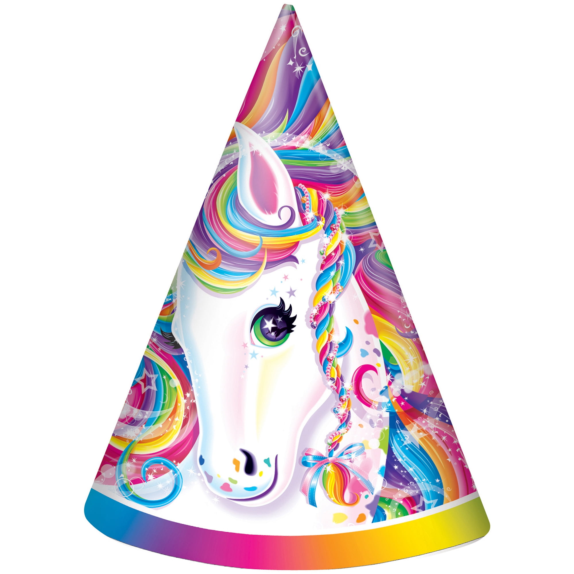 lisa frank rainbow majesty party hats 8pk walmartcom walmartcom