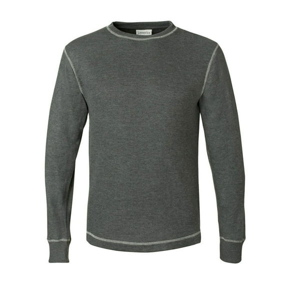 J America Adult Vintage Thermal Fashion Flat Lock T-Shirt, Style J8238