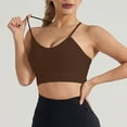 thumbnail image 2 of Bras for Women,Plus Size No Underwire Thin Strap Yoga Sports Bra Fitness Sports Underwear for and Comfort,Sports Bras for Women,Coffee,L, 2 of 6