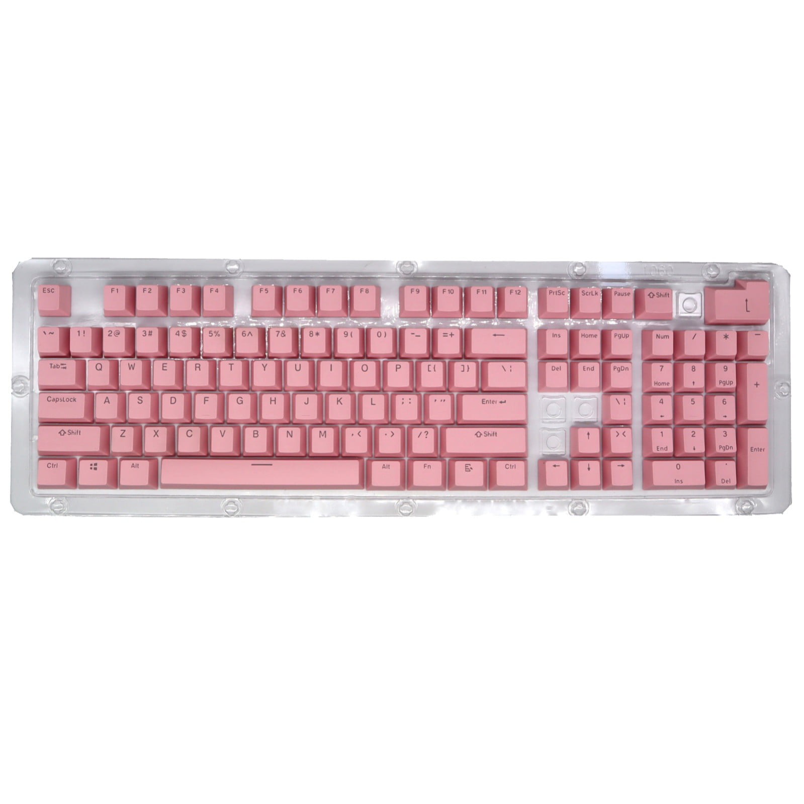 87/104 Keys Pink White Doubleshot PBT Backlit Keycap Key caps ANSI Layout OEM Profile for Cherry MX Gaming Mechanical Keyboard 104 Keys, Pink&White 
