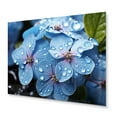 thumbnail image 2 of Designart "Flowers Charm In Blue" Floral Metal Wall Art, 2 of 5