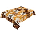 thumbnail image 3 of Nappe Imperméable d'Automne pour l'Action de Grâce Ferme Rectangle Lavable Nappes Rétro Citrouille Dinde Feuilles d'Érable Résistant à l'Huile pour Cuisine Salle à Manger/vacances Patchwork à Carreaux Buffalo, 60x84 Po, 3 of 6