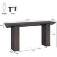 thumbnail image 2 of Tribesigns 62.99-Inch Long Sofa Console Table, Farmhouse Wooden Narrow Behind Couch Table, Accent Entryway Table for Entrance, Hallway, Living Room (Black), 2 of 5
