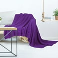 thumbnail image 4 of Unique Bargains Cotton Blanket Decorative Cable Knitted Throw Soft Knit Blankets, 4 of 10