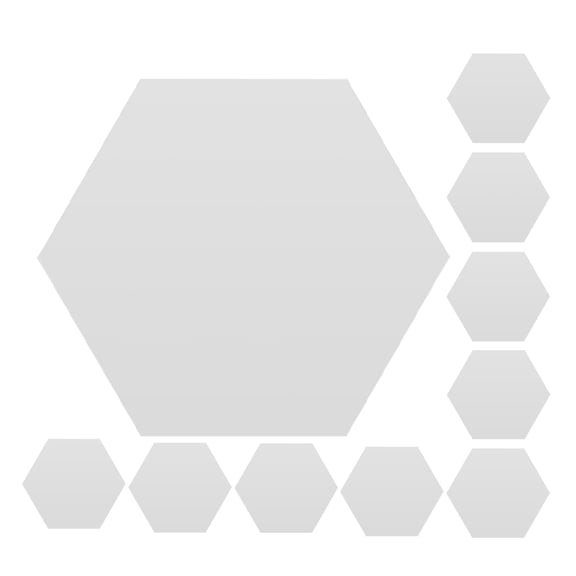 MLINS Pcs Small Decorative Wall Mirror Adhesive Wallpaper Hexagonal