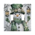 thumbnail image 2 of Dailycode Light Switch Plate Covers 3 Gang Wall Plate Plastics Outlet Covers for Kitchen Home Office Decor Snowman Dressed Green, 2 of 8