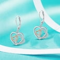 thumbnail image 3 of Heart Dangle Earrings 925 Sterling Silver Hypoallergenic Drop Earrings Double Heart Jewelry Gifts for Women Valentine's Day Mothers Day Birthday, 3 of 7