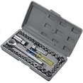 thumbnail image 1 of 40 Pcs 1/2", 1/4", 3/8" Socket Wrench Set DR Drive Reversible Ratchet Handle with Case, 1 of 4